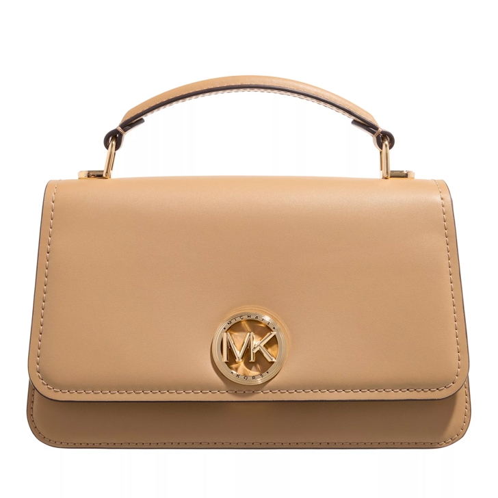 MICHAEL Michael Kors MK Signature hotsell Large Satchel Bag, Beige/EB/Luggage