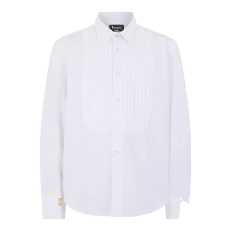 BILLIONAIRE Hemd Gold Cut Tuxedo Shirt weiss
