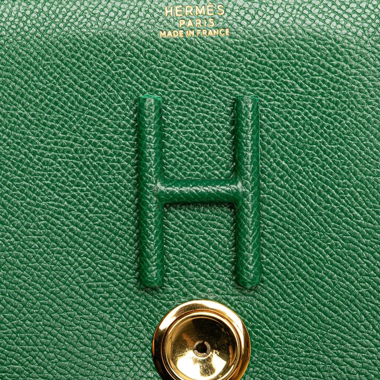 Thumbnail - Hermès Clutches - Epsom H Gaine Clutch - Gr. unisize - in Grün - für Damen