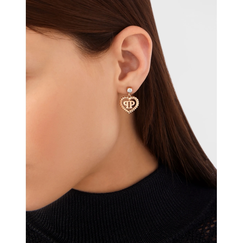 Philipp Plein Ohrhänger Ohrringe Plein Rocked Heart rosa(Image 4)
