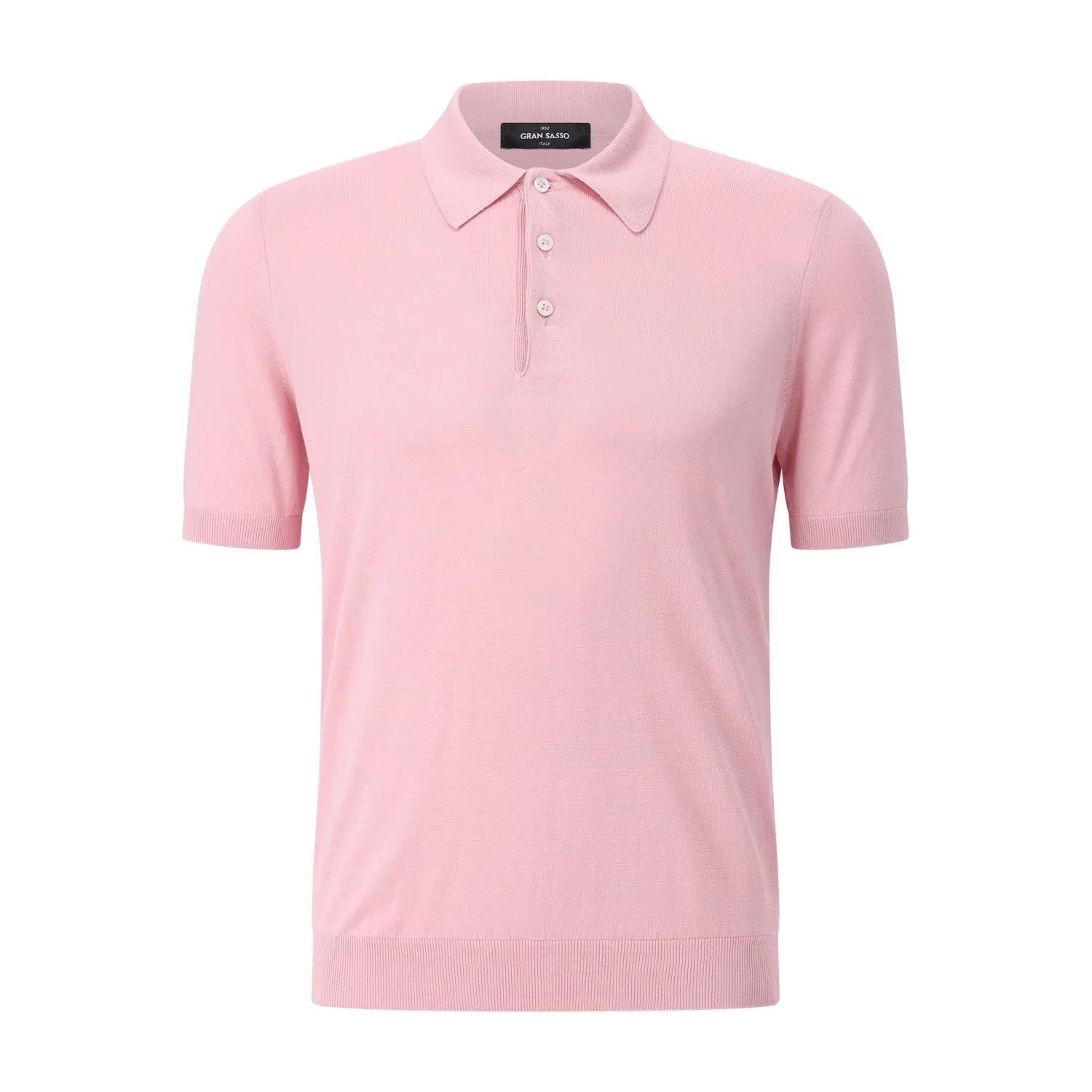 Thumbnail - Gran Sasso - Poloshirt aus Seide - Größe 54 - rosa