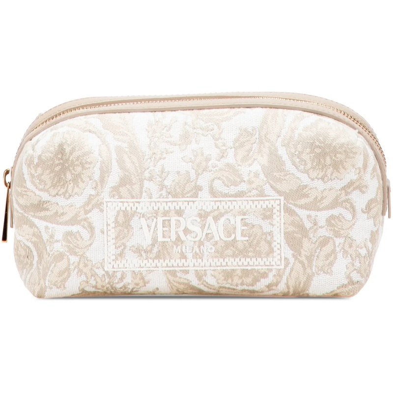 Versace Necessaire Canvas Athena Beauty Pouch braun