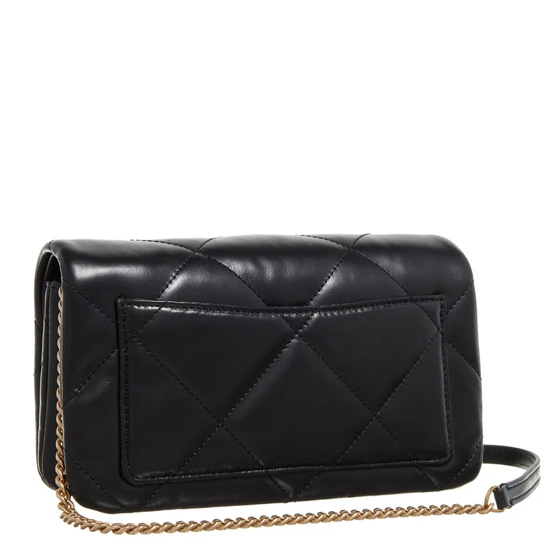 Tory Burch Wallet On A Chain Kira Diamond Quilt Chain Wallet Black(Image 3)