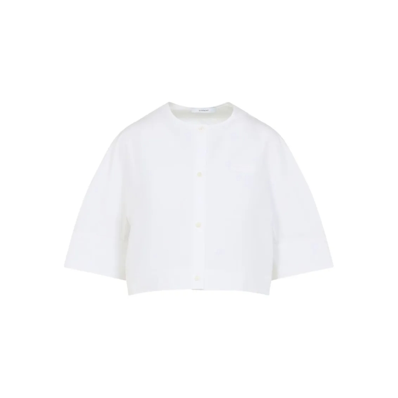 Givenchy T-shirt Cropped White Top White