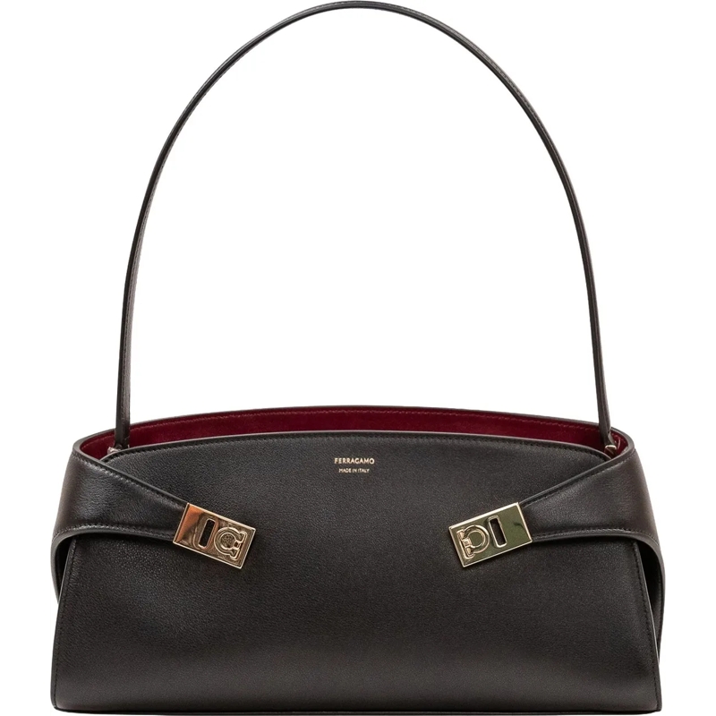 Salvatore Ferragamo Sac à bandoulière Borsa Hug East West a Spalla schwarz