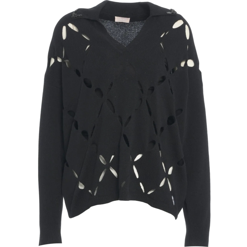 LIU JO  Sweater with cut-outs schwarz