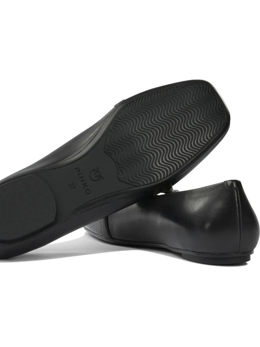 Thumbnail - Leather Ballet Flats With Square Toe - Gr. 36 (EU) - in Schwarz