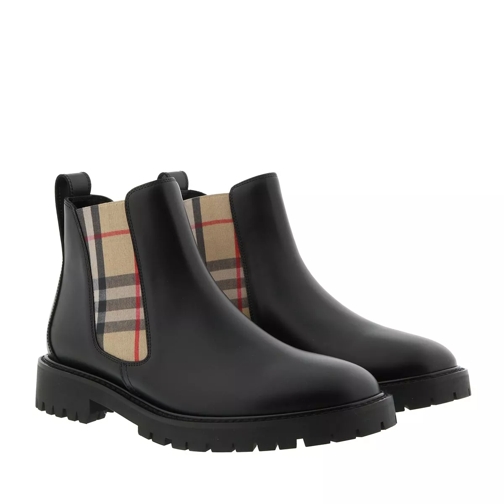 Burberry Low Boot Leather Black Stiefelette