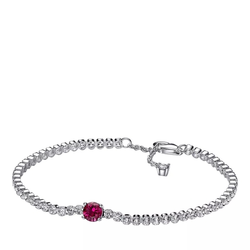 Pandora funkelndes rundes Pavé-Tennisarmband Red Bracelet