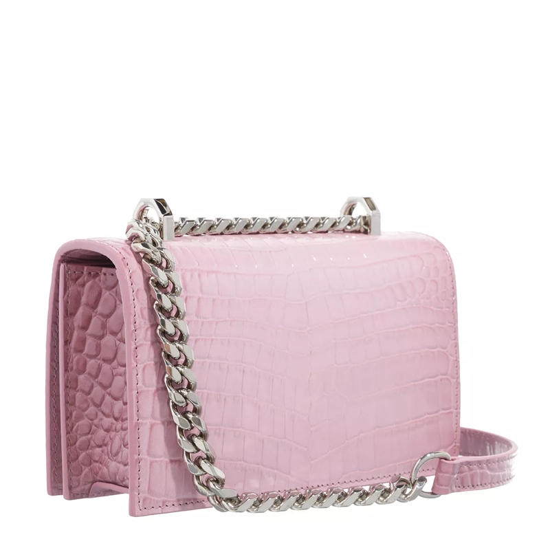 Alexander McQueen Minitasche Skull Embellished Embossed Shoulder Bag Pink(Image 4)