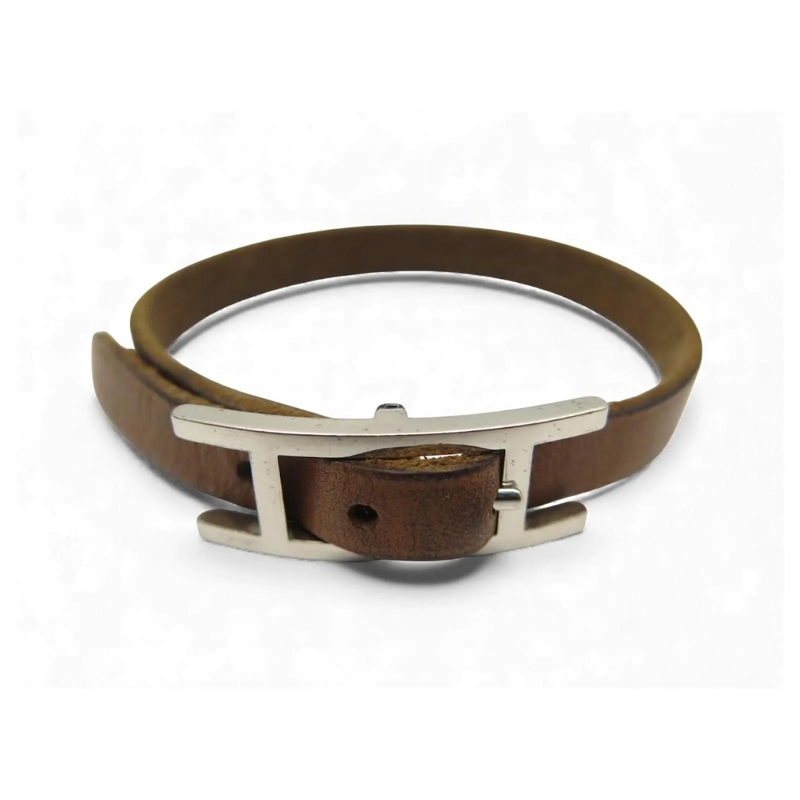 Hermès Armband HERMES BEHAPI BRAUNES LEDERARMBAND EINZELNE TOUR 1 braun