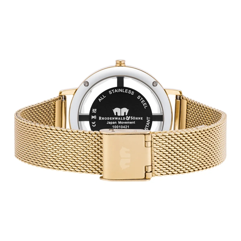 Rhodenwald & Söhne Automatikuhr Damen Armbanduhr Lucrezia Edelstahl gold(Image 4)