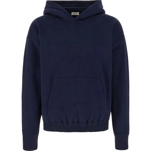 Saint Laurent  Saint Laurent Navy blue cotton sweatshirt blau