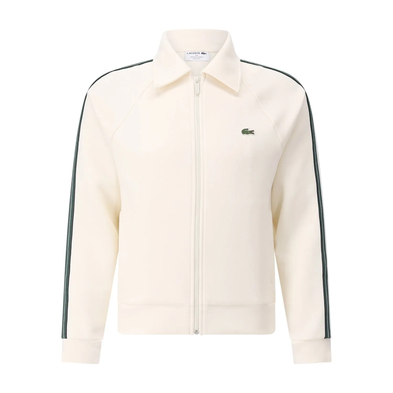 Lacoste  Regular-Fit Sweatjacke mit Logo Creme