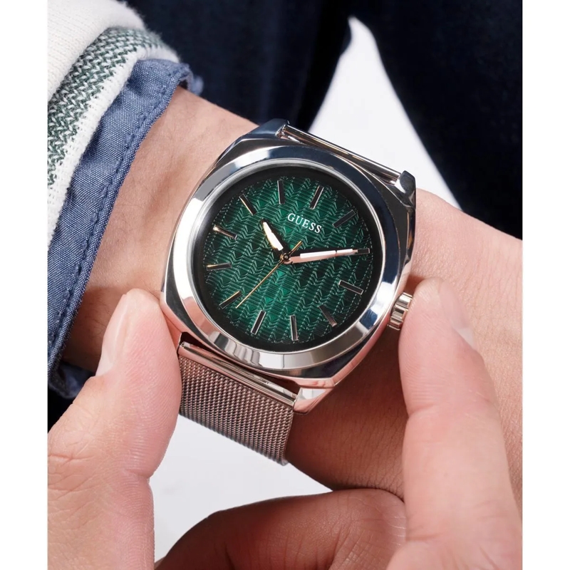 Guess Quarzuhr Quarz-Analoguhr Marshall silber(Image 4)