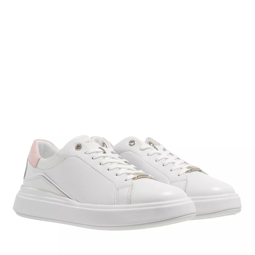 Calvin Klein Gend Neut Lace Up-Lth White/Pink Low-Top Sneaker