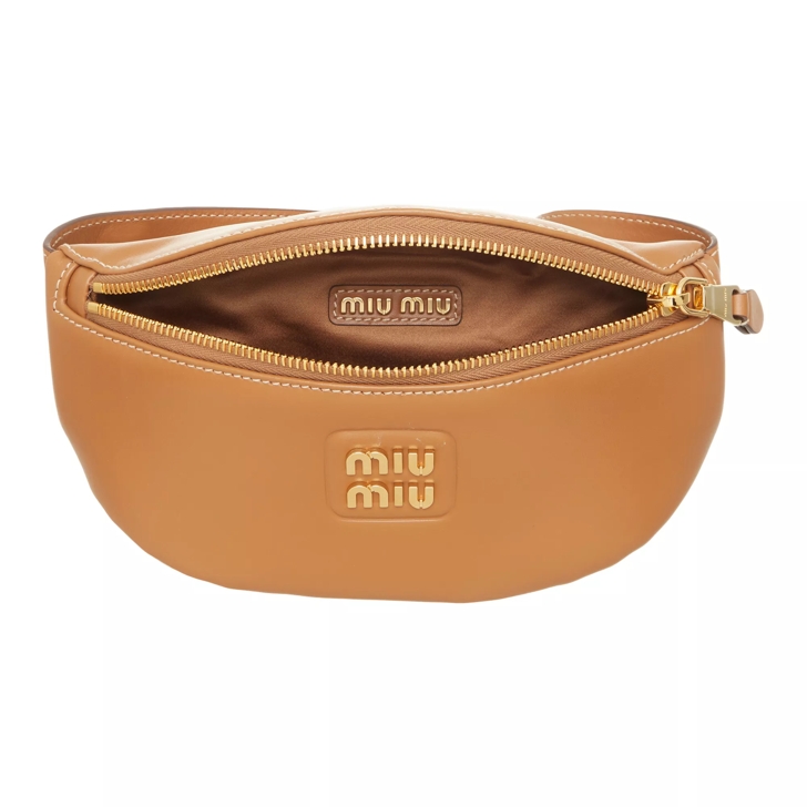 Miu Miu Logo Belt Bag Caramel Crossbody Bag