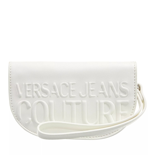 Versace Jeans Couture Institutional Logo White Portefeuille à fermeture Éclair