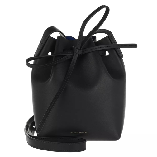 Mansur Gavriel Mini Mini Bucket Bag Black/Royal Blue Bucket Bag