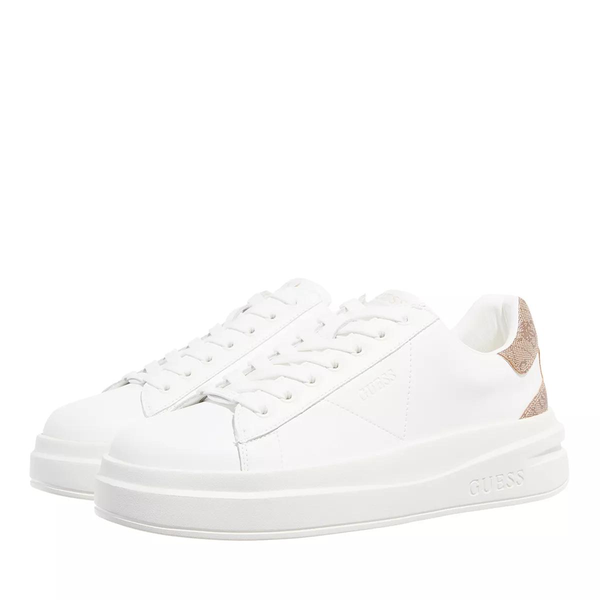 Guess Elbina White Beige Brown | Low-Top Sneaker