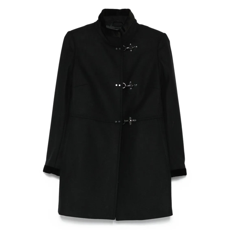 Fay Veste de transition Tailored Jacket With High Collar Black