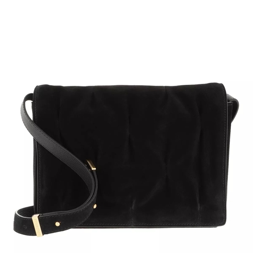Coccinelle Handbag Suede Leather Noir Crossbody Bag