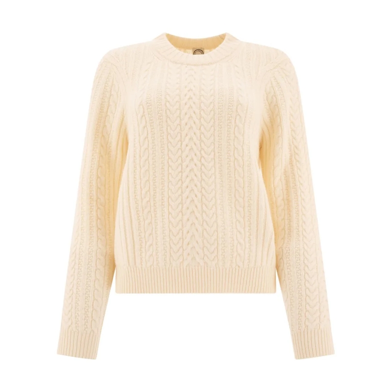 Ines De La Fressange Pull Cable Knit Sweater Neutrals