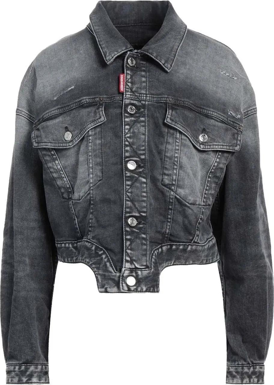 Thumbnail - Dsquared2 - Raw Cut Jean Denim Jacket - Größe 40 - schwarz