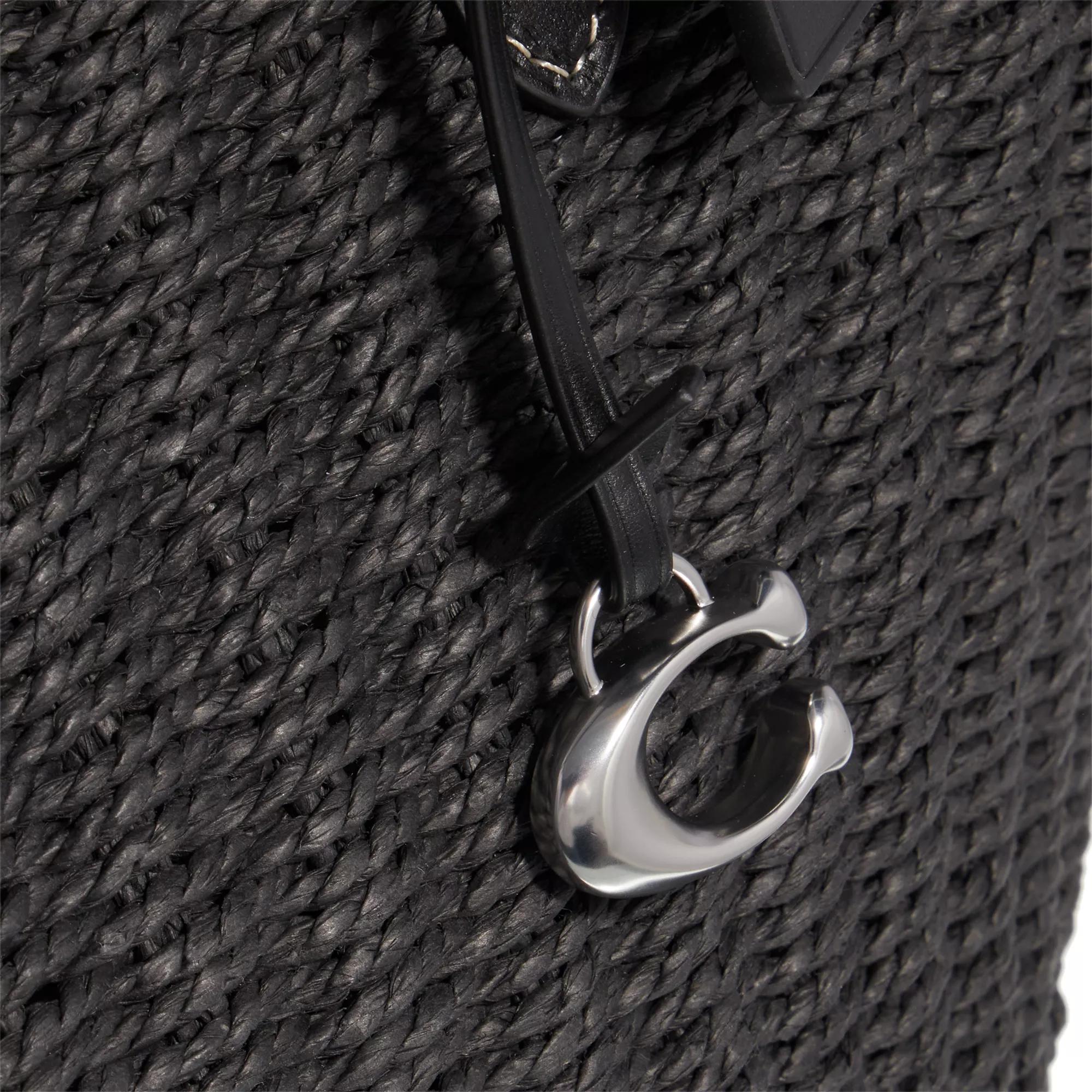 Coach Shoppers & Totes Straw Tote in zwart