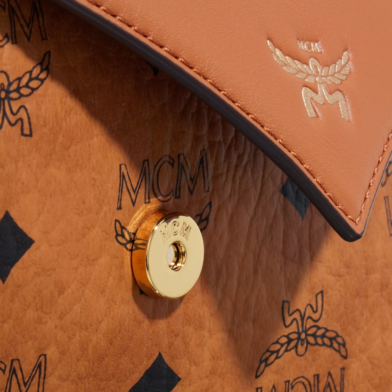 MCM Crossbody Bag Diamond Crossbody Cognac(Image 4)