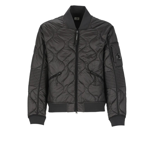 CP Company Black Padded And Quilted Jacket Black Dunjackor