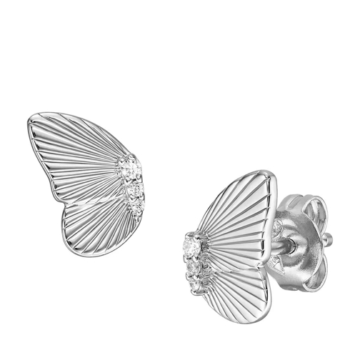 Fossil Sterling Silver Butterflies Stud Earrings Gold Oorsteker