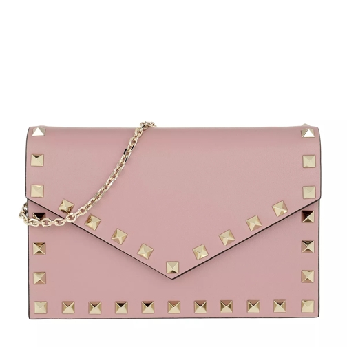 Valentino Garavani Rockstud Envelope Shoulder Bag Leather Lip Pink Cross body-väskor