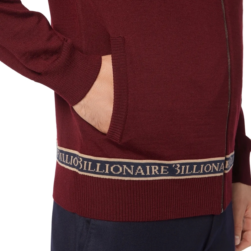 BILLIONAIRE Gestricktes Oberteil Strickjacke bordeaux(Image 5)