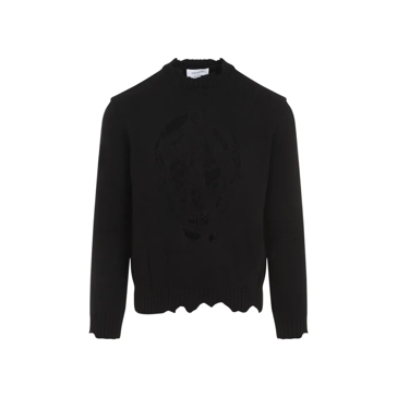 Alexander McQueen Crew Neck Pullover Black Pullover