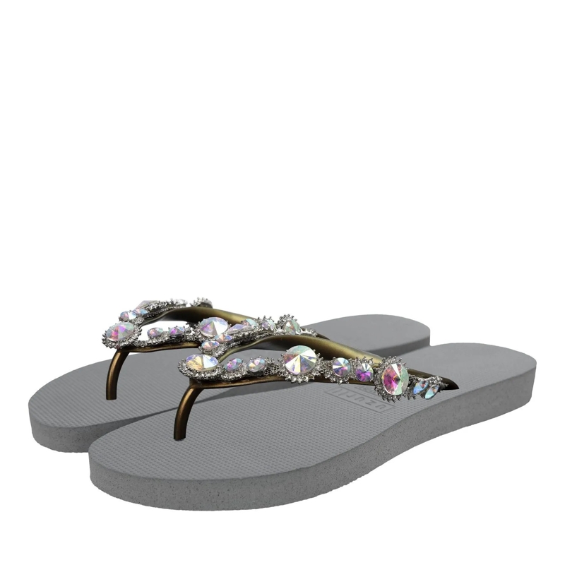 UZURII Flip Flops Zehentrenner Chrystal Marilyn silber(Image 2)