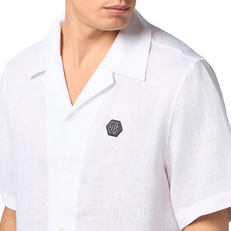 Philipp Plein Hemd Bowling Shirt Basic weiss(Image 2)