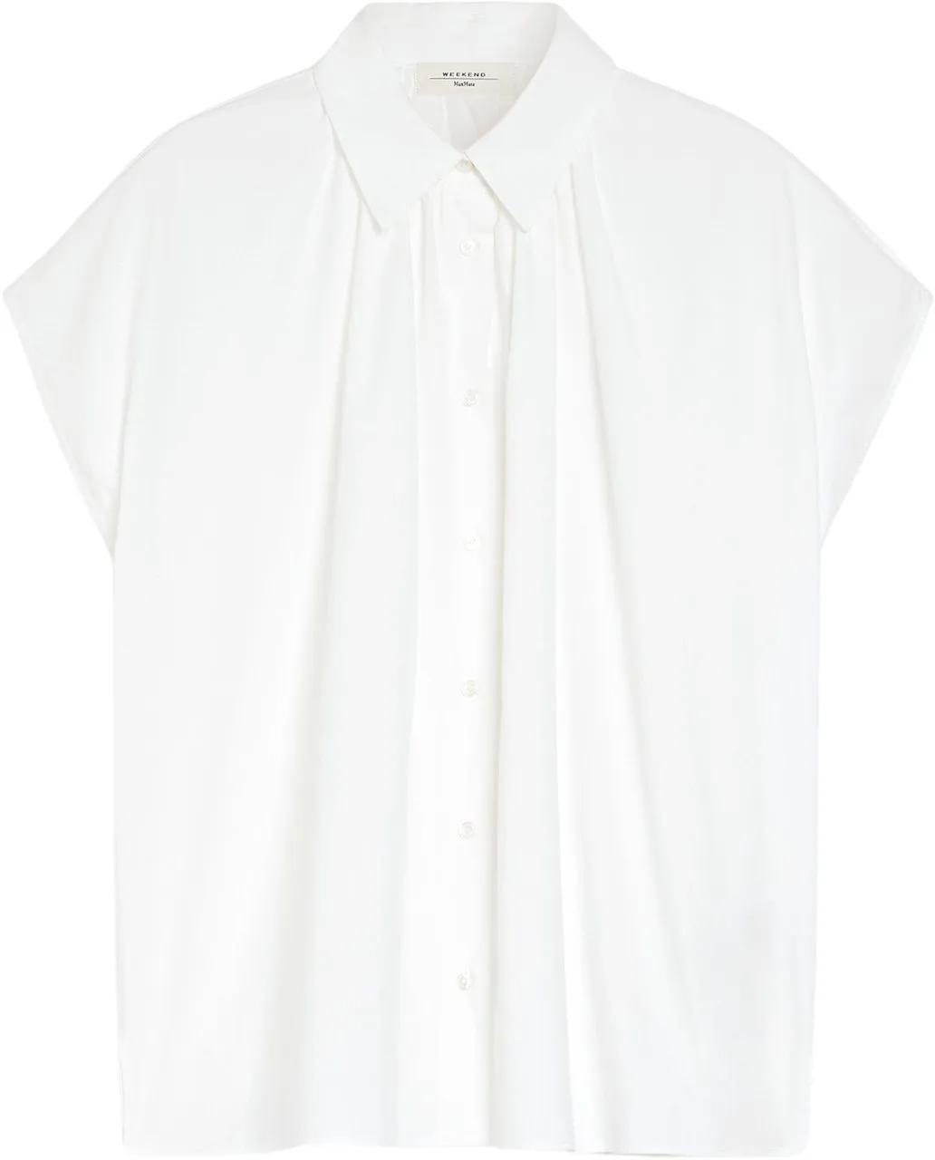 Thumbnail - Max Mara - Max Mara Weekend Vallo Blouses Wit 2515111032600 - Größe 42 - weiß