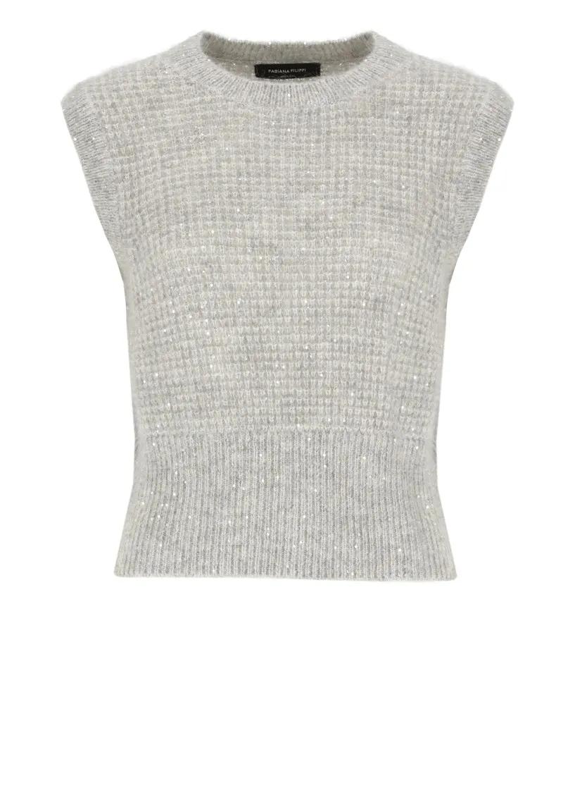 Fabiana Filippi - Grey Mohai Vest - Größe 40 - grau