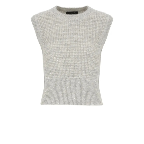 Fabiana Filippi Grey Mohai Vest Grey Pullover