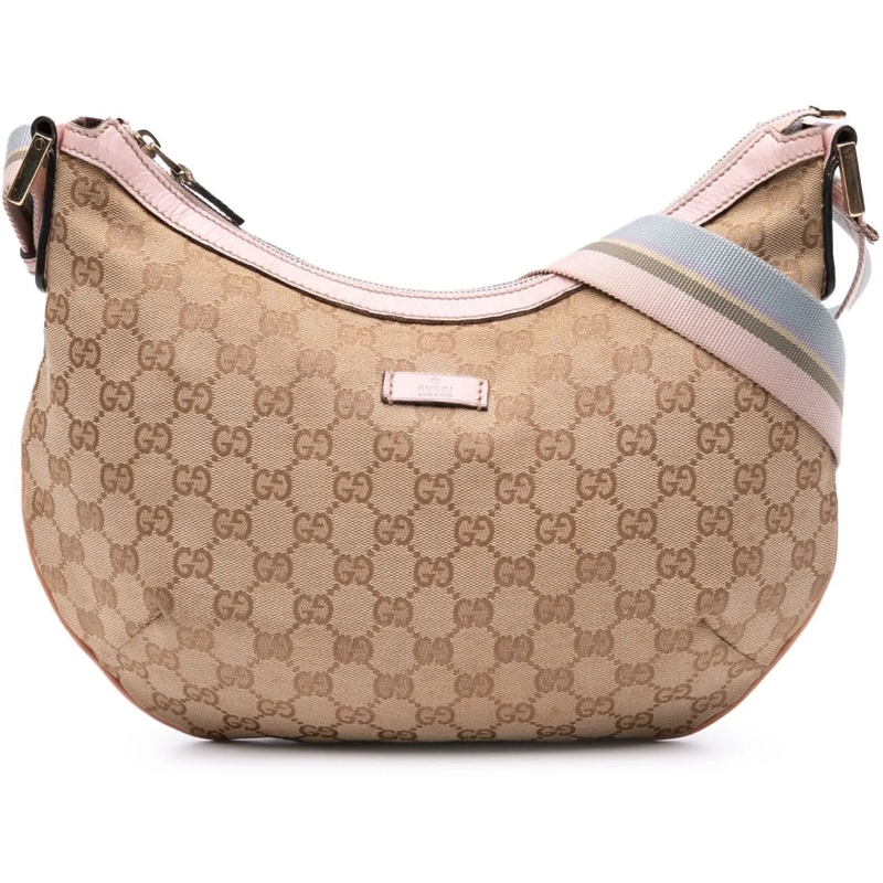 Gucci Sac à bandoulière 2016-2024 GG Canvas Web Crossbody braun
