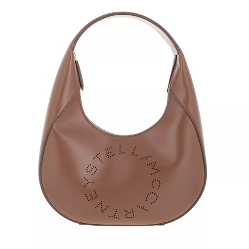 Stella McCartney Logo Crossbody Bag Cinnamon Hoboväska