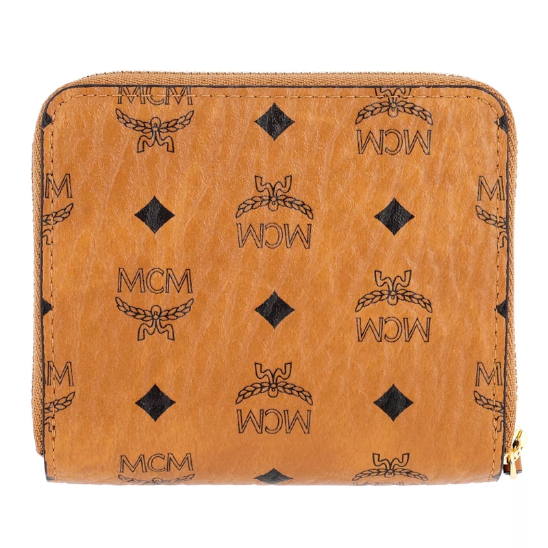 MCM Portemonnaie mit Zip-Around-Reißverschluss Visetos Original Zip Wallet Mini Cognac(Image 3)