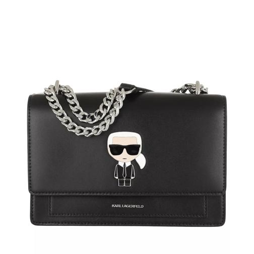 Karl Lagerfeld Ikonik Metal Lock Shlderbag A999 Black Crossbody Bag