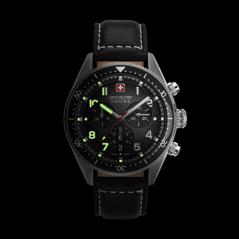 Swiss Military Hanowa Quarzuhr Quarzuhr Greyhound Chrono schwarz(Image 6)