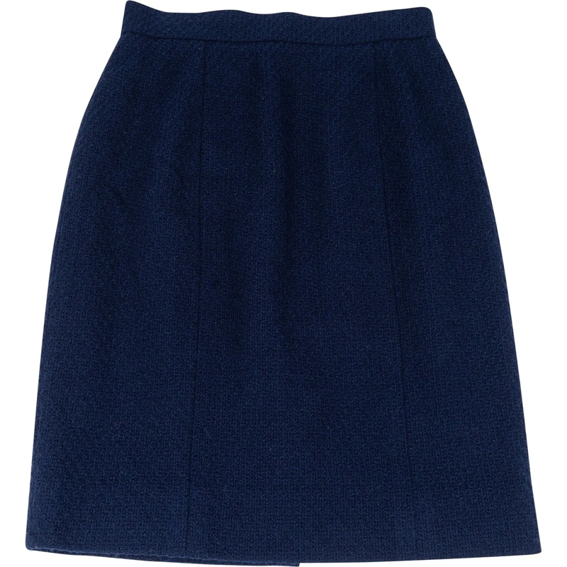 Chanel Midirock Chanel Bleu Tweed Skirt (DE 36 / FR 38) blau
