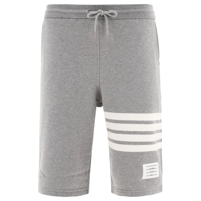Thom Browne Casual Shorts Engineered 4 Bar Detail Grey Sweat Shorts Grey