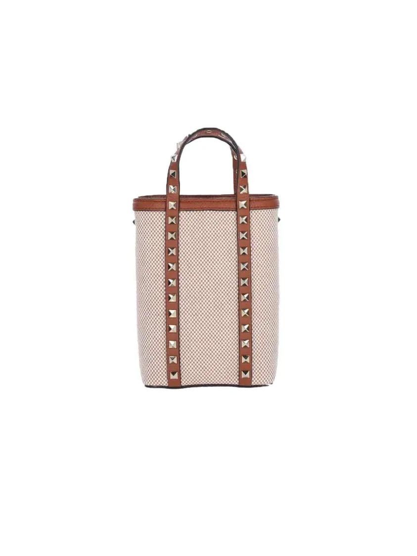 Valentino Garavani Shoppers & Totes "Vlogo" Mini Crossbody Bag in bruin