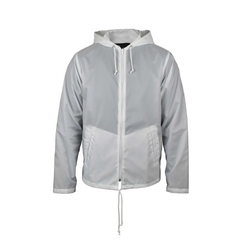 Comme des Garcons  White Waterproof Nylon Jacket With Beatles Print White