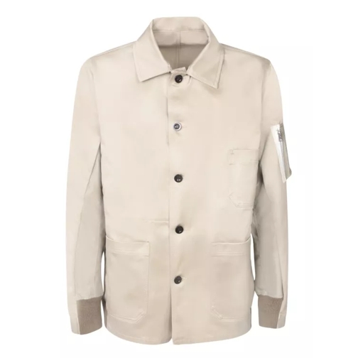 Sacai Jacket With Classic Collar Neutrals 